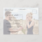 Foto Modern Terracotta Save the Date Aankondigingskaart (Achterkant)