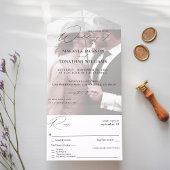 Foto Modern Vertical 4 Wedding All In One Uitnodiging