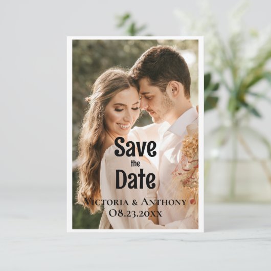 Foto Modern Wedding Save the Date (Staand voorkant)