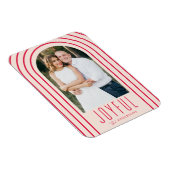 Foto Moderne Arch Blush & Red Holiday Magneet (Rechterzijde)