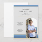 Foto Moderne Bar Mitzvah Kaart (Voorkant / Achterkant)