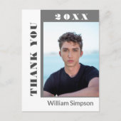 FOTO Moderne Eenvoudig Afstuderen Dank u dat u aan Aankondigingskaart (Voorkant)