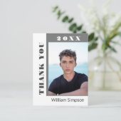 FOTO Moderne Eenvoudig Afstuderen Dank u dat u aan Aankondigingskaart (Staand voorkant)