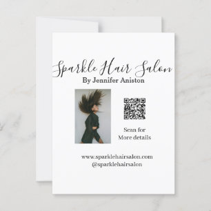 Foto moderne kapsalon kleine bedrijven QR-code Briefkaart