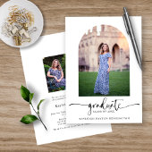 Foto moderne legant script Afstuderen Aankondiging