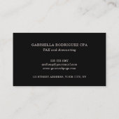 Foto Moderne Professionele CPA Accountant Visitekaartje (Achterkant)