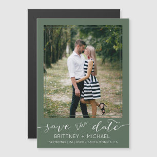 Foto Moderne Save The Date Donkergroen