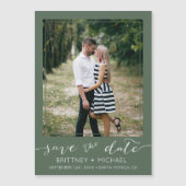 Foto Moderne Save The Date Donkergroen (Voorkant)