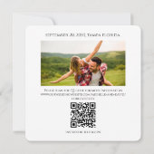 Foto Moderne Typografie QR Code Save the Date (Achterkant)