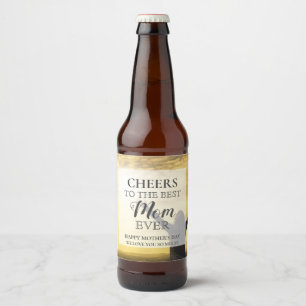 Foto moederdag Cheers Bier Etiket