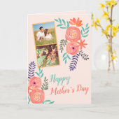 Foto Moederdag Floral Waterverf   Kaart (Gele Bloem)