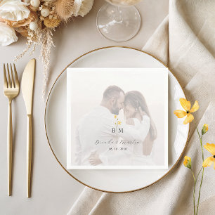 Foto Monogram Bruiloft Servet