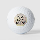 Foto Monogram Initiaal Golf Club Sjabloon Golfballen (Voorkant)