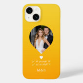 Foto: Monogram Romantic Heart Coodinates Modern Case-Mate iPhone Case (Achterkant)