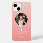 Foto: Monogram Romantic Heart Coodinates Modern Case-Mate iPhone Case (Achterkant)