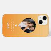 Foto: Monogram Romantic Heart Coodinates Modern Case-Mate iPhone Case (Achterkant (horizontaal))