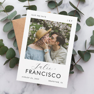 foto Monogram Romantische bruiloft Save The Date