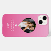 Foto Monogram Romantische Hartcoördinaten Modern Case-Mate iPhone Case (Achterkant (horizontaal))