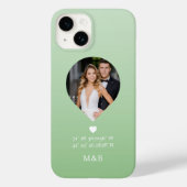 Foto Monogram Romantische Hartcoördinaten Modern Case-Mate iPhone Case (Achterkant)
