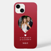 Foto Monogram Romantische Hartcoördinaten Modern Case-Mate iPhone Case (Achterkant)