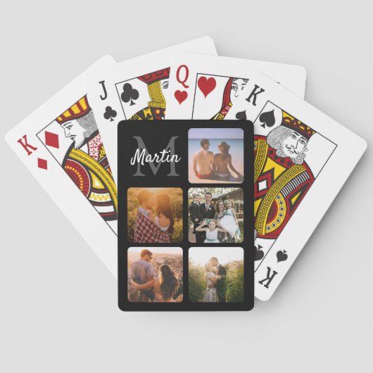 Foto monogrammen uploaden pokerkaarten (Achterkant)