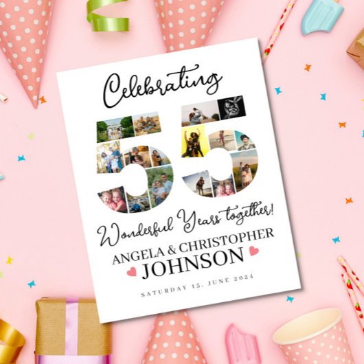foto montage 55e bruiloft Jubileum Poster