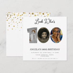 foto Montage Verjaardagsfeest 100 jaar oud Kaart