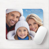 Foto Naam (en) Jaar Custom Modern Merry Christmas Muismat (Met muis)
