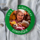  foto, naam en leeftijd Verjaardag Button (In situ)