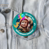  foto, naam en leeftijd Verjaardag Button (In situ)