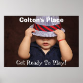 Foto, naam en tekst van het kind toevoegen poster (Voorkant)