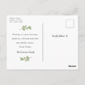 Foto, naam, Joy | Waterverf kerstmis Briefkaart (Achterkant)