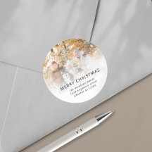 Foto Naam Retouradres Vrolijk Kerstfeest