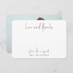 Foto Naam Script Wedding Pas getrouwd Love Bedankt