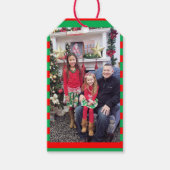 FOTO & Naam Set van 10 Grote Kerstvakantie Cadeaulabel (Voorkant)