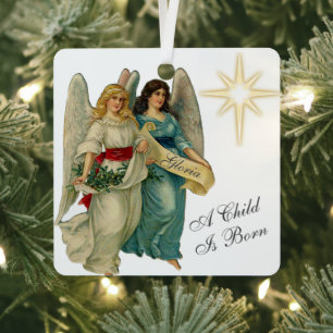 Foto Naam toevoegen  Angels & Christmas Star Metalen Ornament