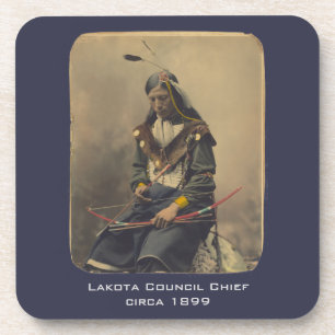  Foto Native American Lakota Indian Chief Drankjes Onderzetter