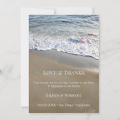 Foto Nautical Beach Weddenschap Hartelijk dank Save The Date (Achterkant)