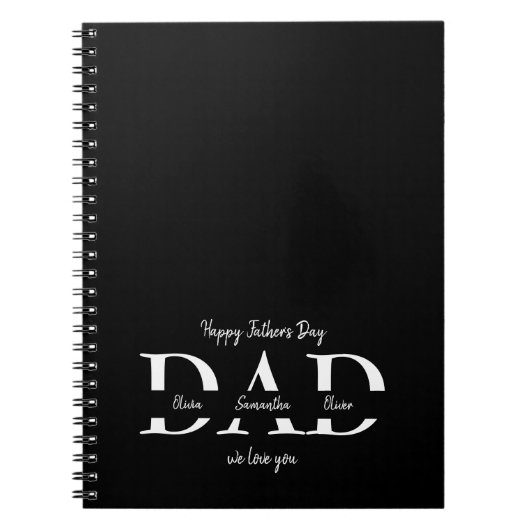 Foto notitieboek Vaderdag – Aangepaste kinderennam (Voorkant)
