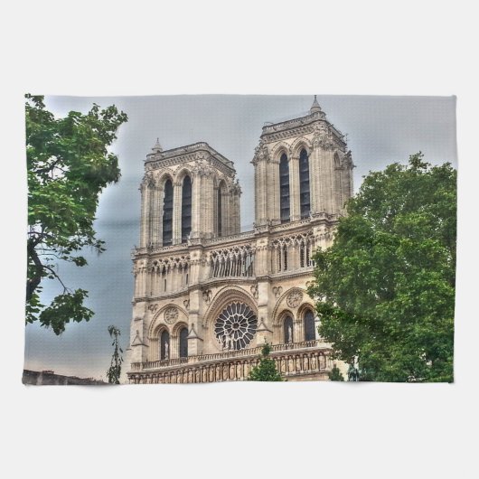 Foto Notre-Dame de Paris Theedoek (Horizontaal)