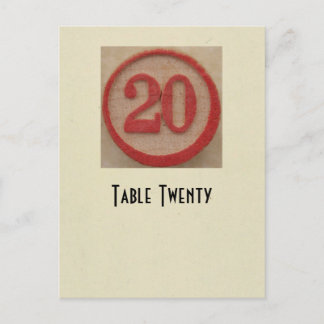 Foto nummer 20-tabelkaart briefkaart