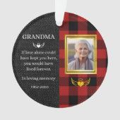 Foto oma Quote gepersonaliseerd Ornament (voorkant)