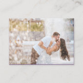 Foto Online RSVP QR Code Paars Weddenschap Floral Informatiekaartje (Achterkant)