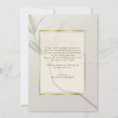 Foto Oosterse Magnolia bruiloft bedankje Kaart (Achterkant)