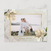 Foto Oosterse witte magnolia bedankkaart Briefkaart (Voorkant)