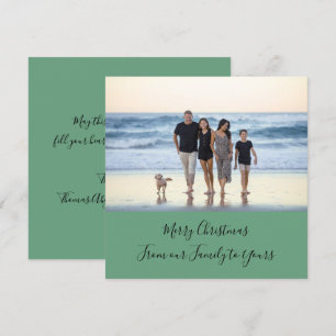 Foto op maat gemaakt voor de kerstdag van de groen kaart