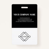 Foto op zwarte achtergrond badge (Achterkant)