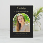 Foto op Zwarte Herdenking of viering van het leven Programma (Staand voorkant)