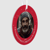 Foto Opa Eerste Kerst in de Hemel Custom Ornament (voorkant)