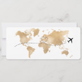 Foto Opslaan datum instapkaart Wereldkaart Kaart (Achterkant)